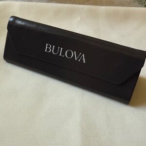 Bulova Charcoal Tri-fold eye glasses sunglasses storage Case